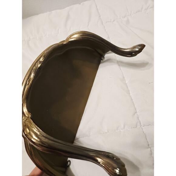Vintage 1983 Burwood Wall Shelf Gold MCM Hollywood Regency Decor Retro MadeUSA - Picture 9 of 9